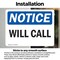 Signmission Will Call, 7 in W x Rectangle, Vinyl Decal OS-2PACK-NS-D-57-L-19061 - alternate 6